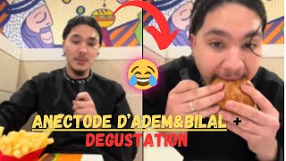 ANECTODE D’ADEMampBILAL  DEGUSTATION 🍔😂  AdemampBilal   AdemetBilal [upl. by Mauro]