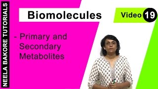 Biomolecules  NEET  Primary and Secondary Metabolites  Neela Bakore Tutorials [upl. by Aterg825]