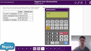 Examentraining Rekenen 3F 1718 Deel 6 vraag 31 tm 35 [upl. by Yancey]