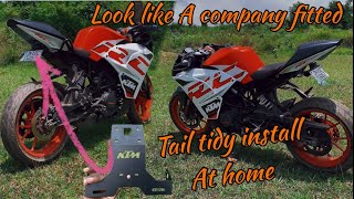 Ktm rc tail tidy modified  tail tidy installation  tail tidy for all bikes  ​⁠mehul727 [upl. by Yadsendew36]