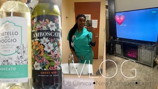 OB CLINICALEPIC QUESTIONSEXAMNEW FURNITURE  NURSING SCHOOL VLOG [upl. by Ccasi]