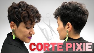 CORTE PIXIE Paso a Paso en Cabello Rizado  Ana Vásquez [upl. by Ganley720]