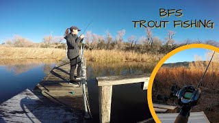 Using my new BFS setup to target Trout [upl. by Eulalee]