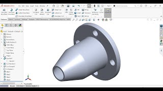 how to make flange by solidworks [upl. by Nyraa]