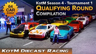 KotM4 Tournament 1 Full Qualifying Round Compilation Diecast Racing [upl. by Ardnua]