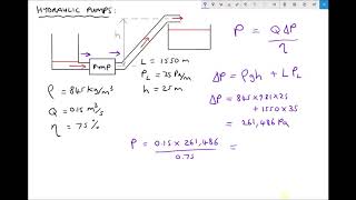 Calculating Pump Delivery Pressure and Power Consumption [upl. by Ibob]