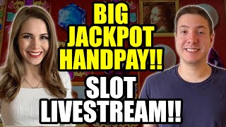 WE WON HUGE AWESOME HANDPAY ON A NEW SLOT MACHINE Oct 15th 2021 [upl. by Neeham]