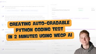 Creating Autogradable Python Coding Test in 2 minutes using WeCP AI [upl. by Yemiaj929]