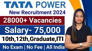 TATA Power Recruitment 2024  TATA Power New Vacancy 2024  Latest Government Jobs 2024  No Exam [upl. by Elisabeth]