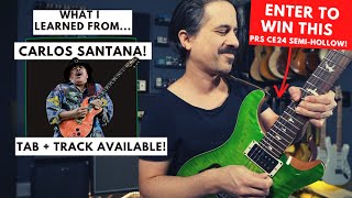 WIN this PRS CE24 Semi Hollow  Carlos Santana Oye Como Va Guitar Lesson [upl. by Anastasio]