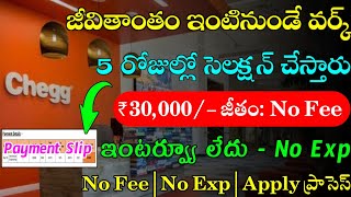 Work From Home Jobs In Telugu Chegg Recruitment 2023  Jobs In Hyderabad Latest Jobs In Telugu [upl. by Sperry41]