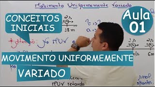 Movimento Uniformemente Variado Teoria e Exemplos [upl. by Lilahk592]