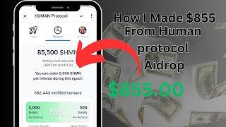 How You Can Make 855 In Human Protocol Airdrop humanprotocolairdrop [upl. by Esiled]