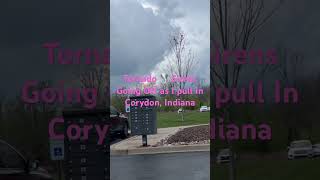 Corydon Indiana Tornado 🌪️ Sirens going off tornado indiana storms [upl. by Cailean]