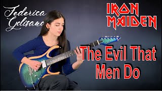 The Evil That Men Do  Iron Maiden  Solo Cover by Federica Golisano with Cort X700 Duality [upl. by Alvira]