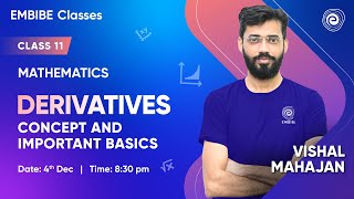 Derivatives  Concept and Important Basics  Mathematics  Class 11  Vishal Mahajan  Embibe [upl. by Kaazi]