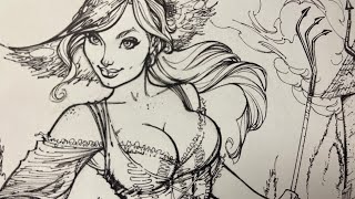 J Scott Campbell revisited LINEOLOGY Some of the best art ive ever seen [upl. by Nisior854]