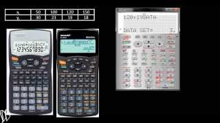 Mode Statistiques LINE  Sharp EL520 EL531 ELW531 [upl. by Buyer]