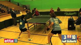 TinTin Ho amp Emma Torkington v Hannah Noutch amp Emily Bolton  Cadet Girls Doubles Final Pt1 [upl. by Euqcaj]