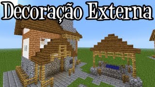 Tutoriais Minecraft Decoração Externa do Ferreiro Medieval [upl. by Hedberg]