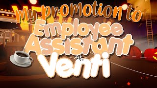 My Promotion to EA at Venti  Roblox [upl. by Yleek]