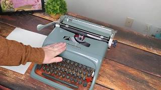 TYPING DEMO  1952 Underwood Olivetti Studio 44 [upl. by Elodie427]