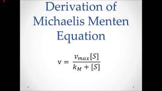 Michaelis Menten Explained and Derived [upl. by Conrado]