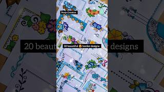 20 Beautiful Circle ⭕ border designsAssignment front page Project Work Designs love shorts art [upl. by Surbeck]