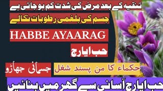 Habb e Ayarag حب ایارج हब इर्ज हिंदी how to prepare at home uses benefits [upl. by Sioled138]