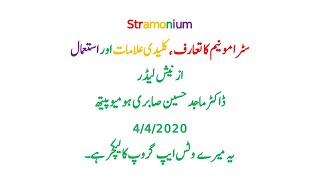 stramonium homeopathic medicine uses Leading Symptoms Personality Introduction in Hindi  Urdu [upl. by Armand]