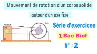 1BAC Biof  Série dexercices 2  Mouvement de Rotation dun solide autour dun axe fixe [upl. by Atteoj121]