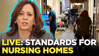 Watch live Harris unveils nursing home care standards [upl. by Stav]