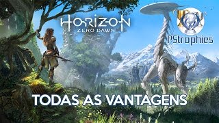 Horizon Zero Dawn  Todas as Vantagens encontradas  Guia de Troféu 🏆 [upl. by Nadler]