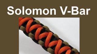 How to make a Solomon V Bar Paracord Bracelet Tutorial Paracord 101 [upl. by Anilrats501]