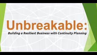 Business Continuity Planning [upl. by Norrat]