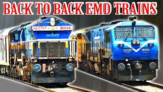 BACK to BACK EMD DIESEL hauled TRAINS  Indian Railways [upl. by Nivar238]