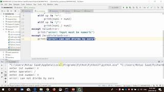 03 Python revision TryExcept مراجعة بايثون معالجة الاستثناءات [upl. by Adiol367]