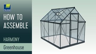 Palram  Canopia  Harmony™ Greenhouse  Serre Harmony™  How to Assemble  Montage [upl. by Eimor]