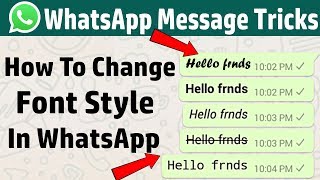 How to Change Text Massage Format In WhatsApp Without Using Any App  WhatsApp Massage Tricks [upl. by Triny857]