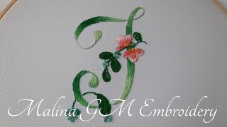 How to Embroider a Letter  long and short stitches [upl. by Barbur860]