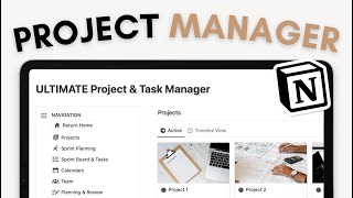 ULTIMATE Project amp Task Manager   sprints team calendar Slack automation  Notion Template Tour [upl. by Eenyaj]