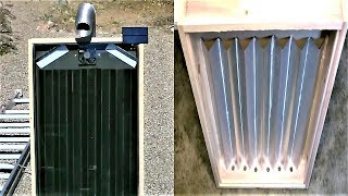 DIY Solar Air Heater  The Steel Slat “DripEdge” Solar Heater  New Design 160F 74C in January [upl. by Llerud950]