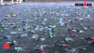 IMAZ Mass Swim Start [upl. by Amerigo]