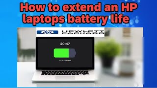 How to extend an HP laptop battery life [upl. by Marci]