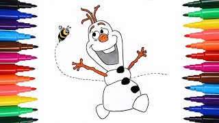 Draw Cute OLAF from Frozen frozen olaf disney disneyjunior waltdisneyworld art viral [upl. by Kentiggerma]