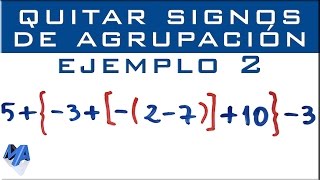 Eliminar signos de agrupación  Ejemplo 2 [upl. by Hedva]