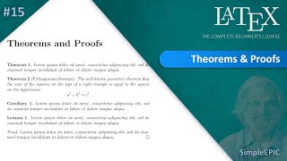 LaTeX 15  Theorems Collararies Lemmas and Proofs [upl. by Edwards572]