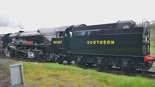 Severn Valley Preserved Railway 2023 Spring Steam Gala  Taw Valley Pendennis Castle [upl. by Moguel]