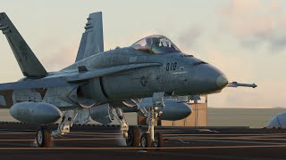 FA18 carrier landing  DCS World [upl. by Nhguavahs]