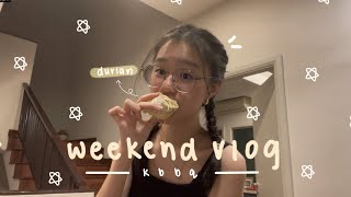 Weekend vlog  kbbq 🥩  durian  Vissles Wireless mechanical keyboard 🌷🤍 [upl. by Ferd362]